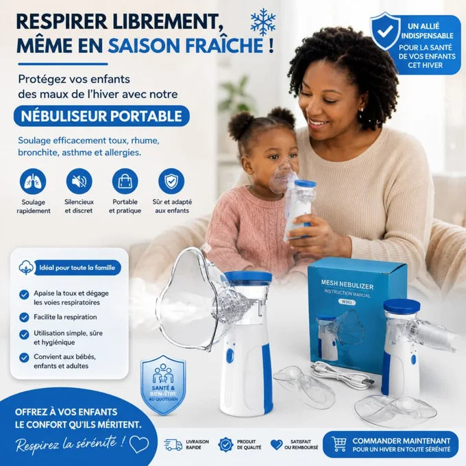 Nébuliseur à Maille Portable – Soin Respiratoire pour Toute la Famille
