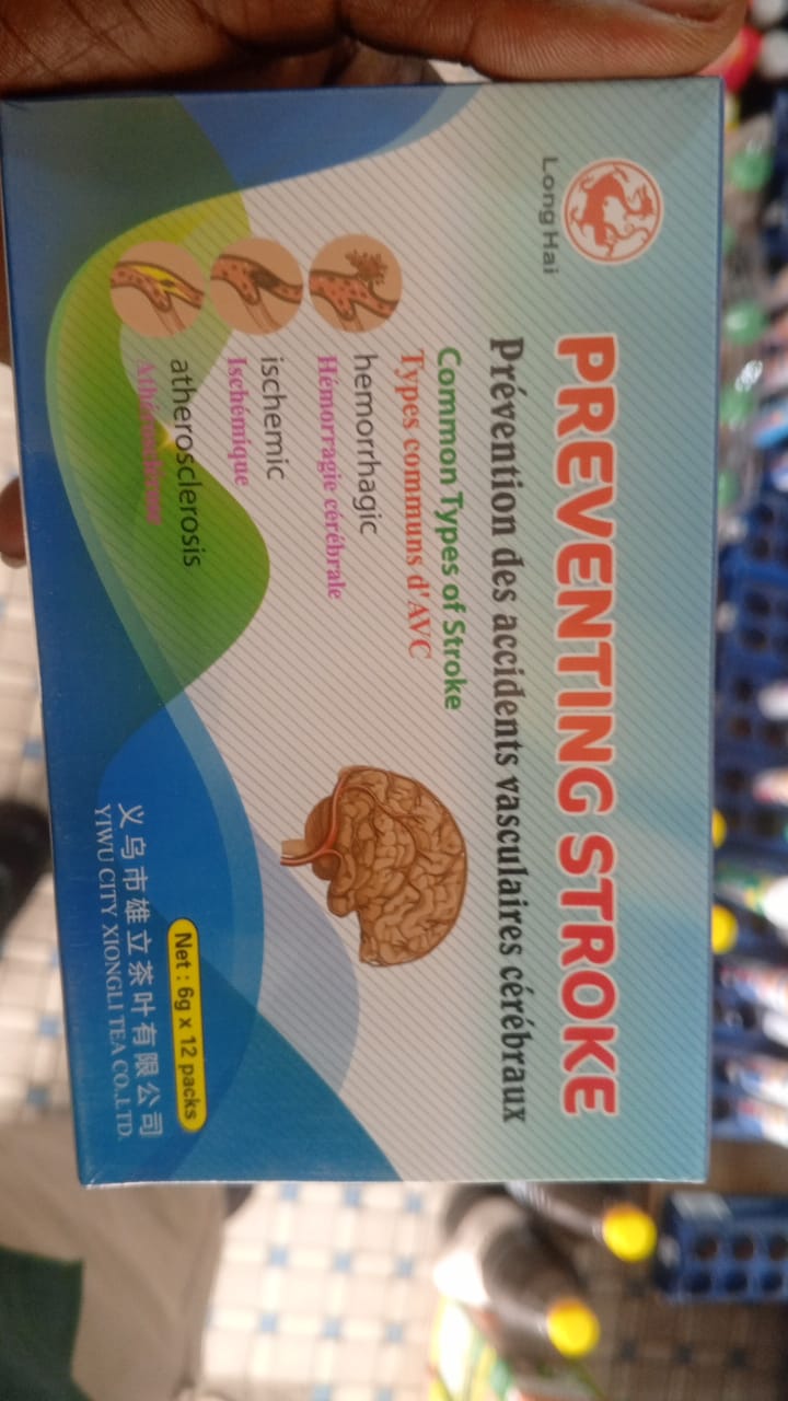 Preventing Stroke Tea – Thé aux plantes Long Hai, boîte de 12 sachets