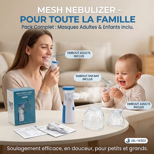 Nébuliseur à Maille Portable – Soin Respiratoire pour Toute la Famille