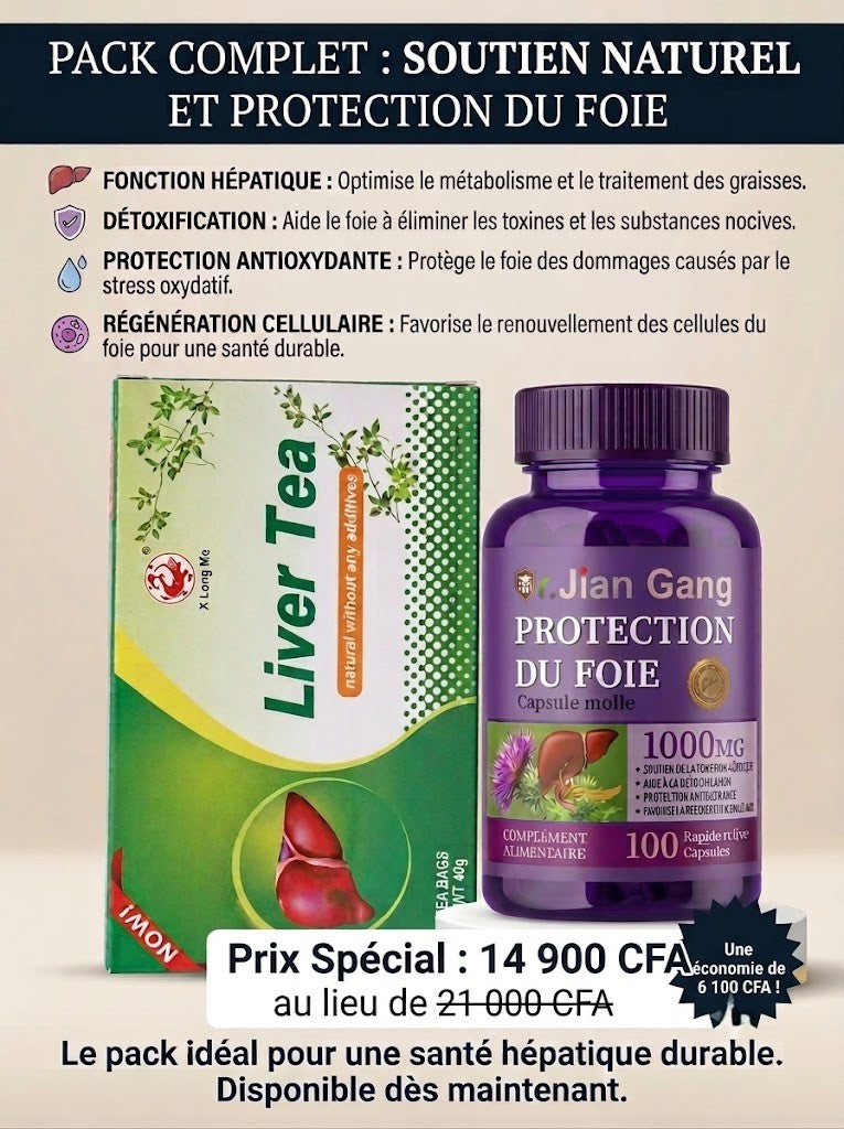 Pack Complément Hépatique – Liver Tea + Protection du Foie Jian Gang