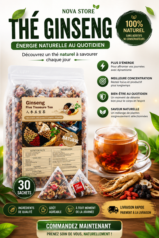 Thé aux 5 Trésors au Ginseng